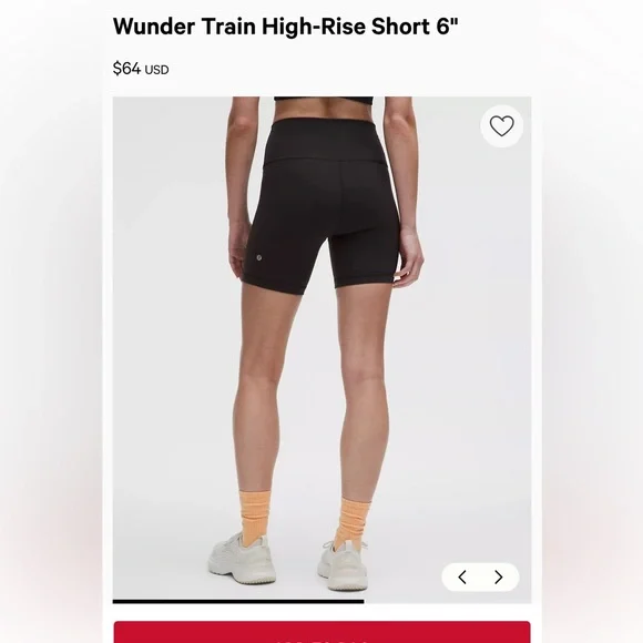 Wunder Train High-Rise Black Shorts like new - Picture 4 of 5